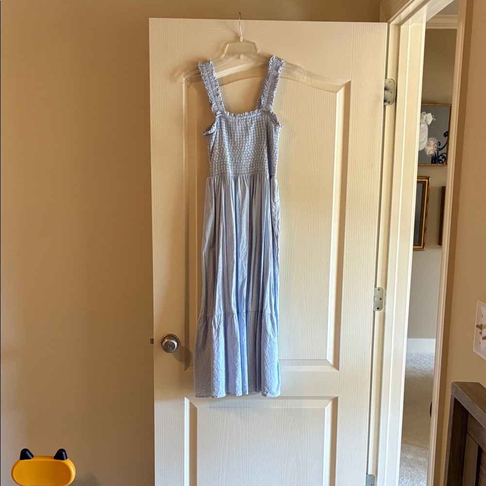 Time and Tru Light Blue Midi Dress